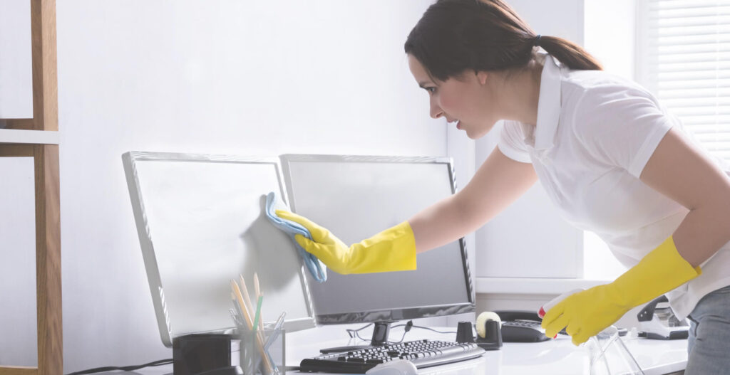 Cleaning Companies Clean Desks and Electronics