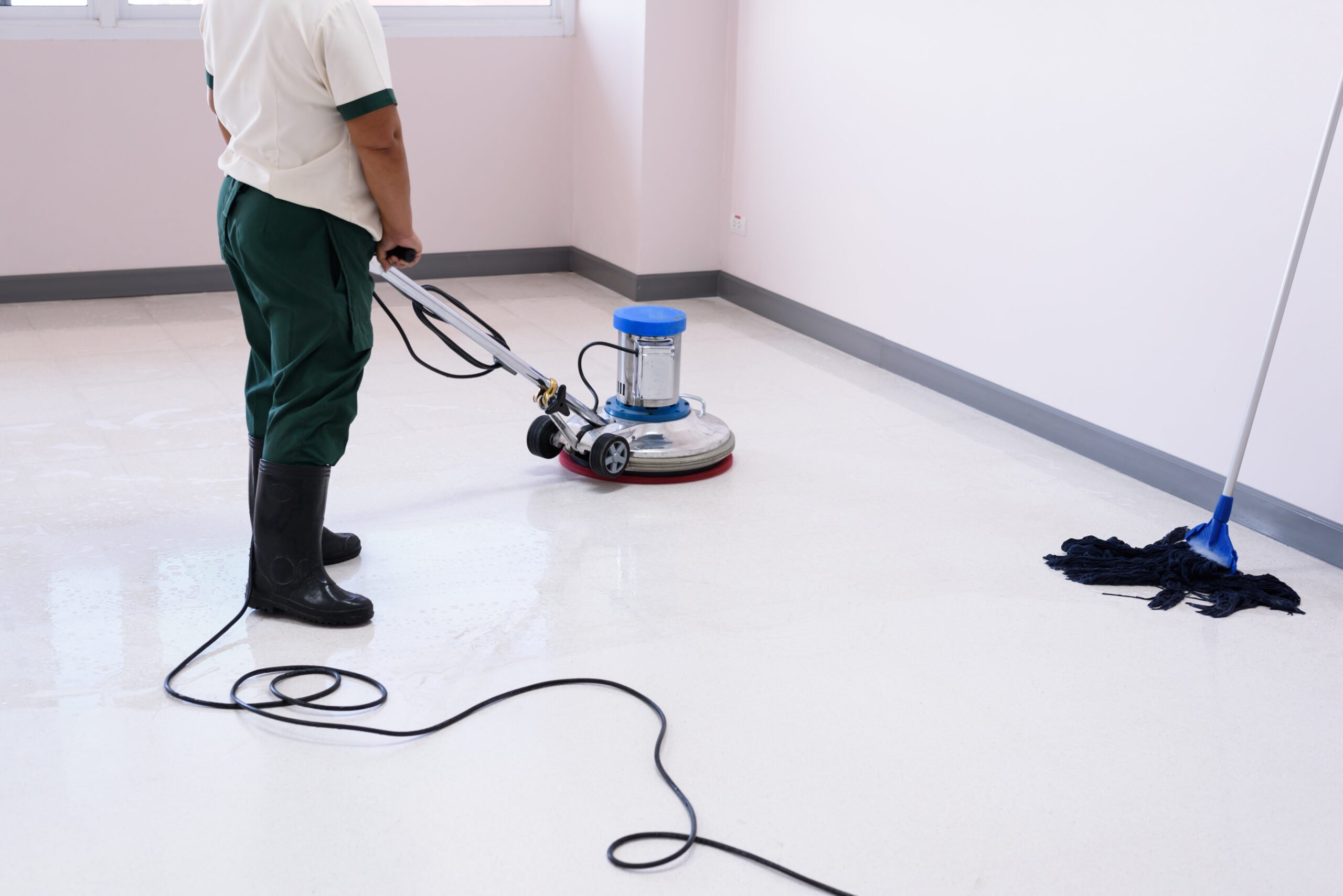 Floor Waxing Take to Dry