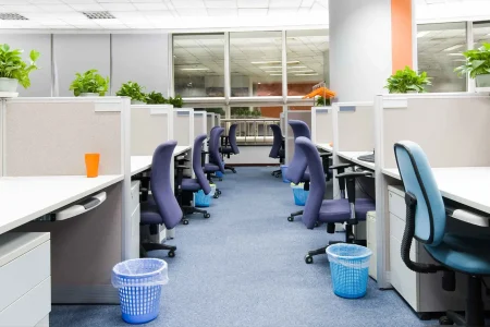 clean modern office workspace in Houston TX