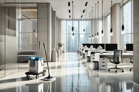 office hallway cleaning